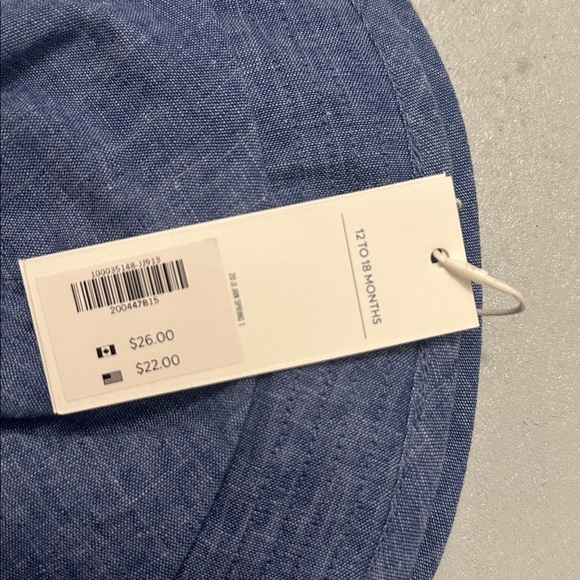 Janie and Jack Chambray Anchor Sun Hat – NWT (12–18 Months)‎ - Picture 4 of 5